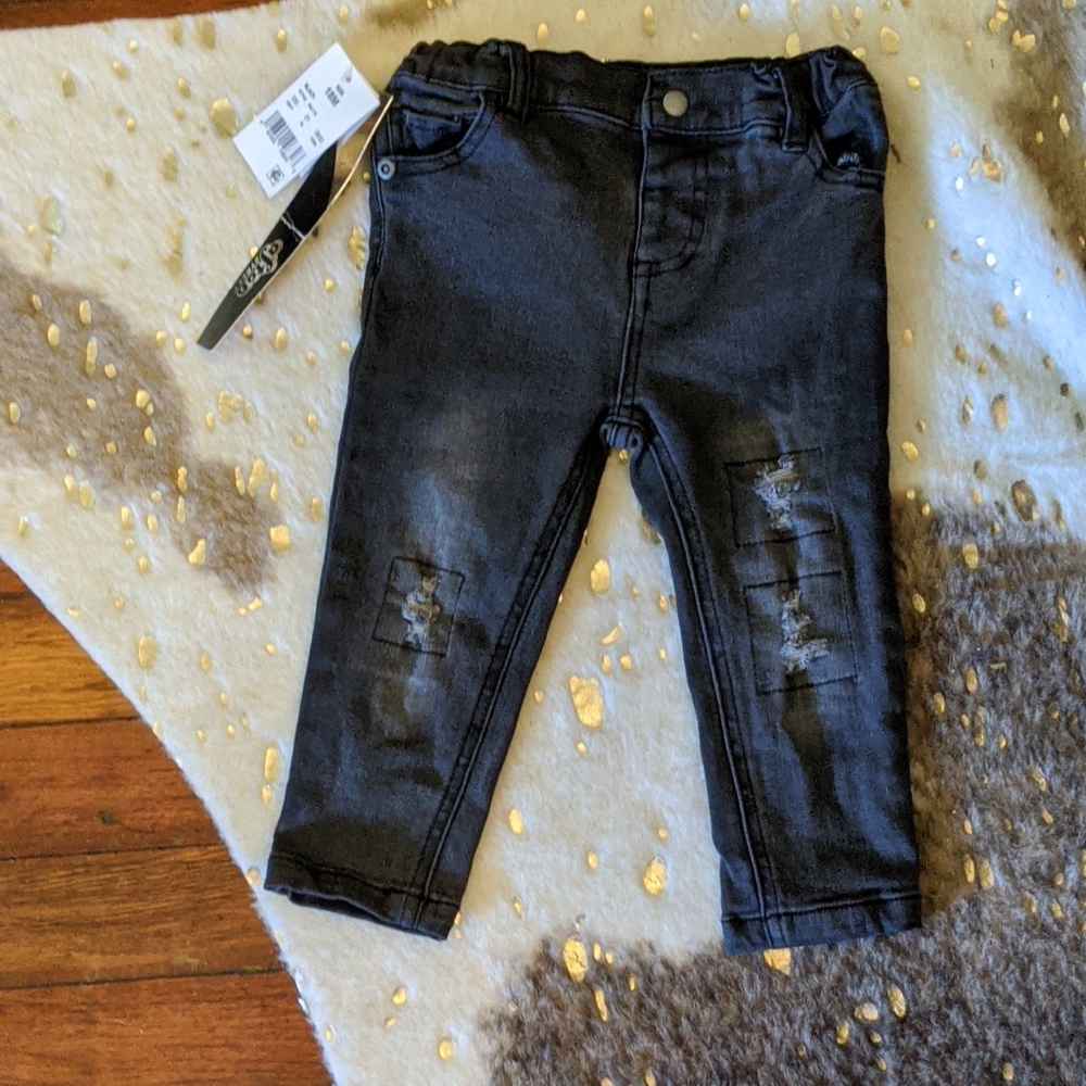Afton Street Black Faded distressed 18 month Jeans